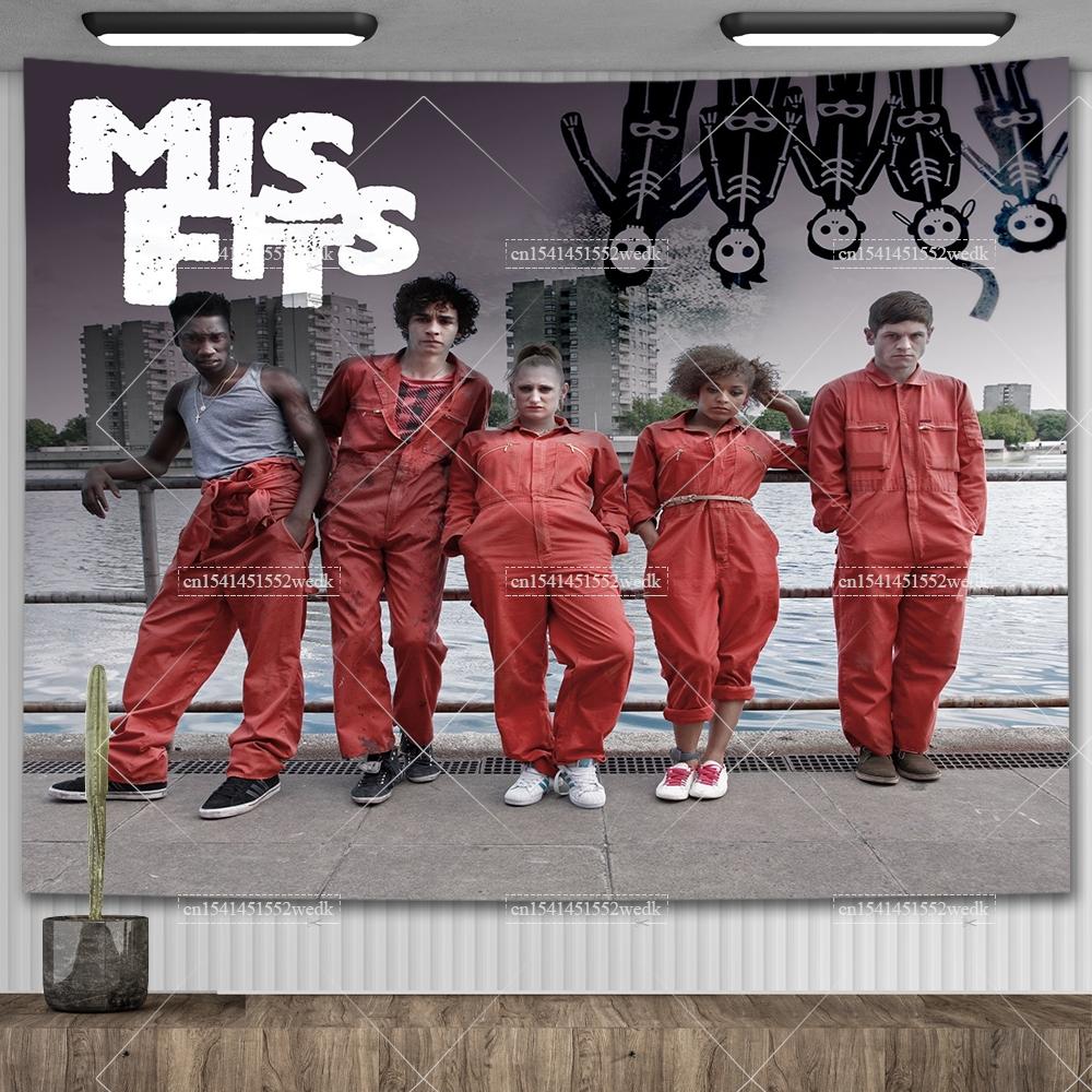 American Punk Band Misfitss Poster Banner Flag Rock Band Wall Tapestry Mural Metal Music Album Cover Home Decoration Fans Gifts