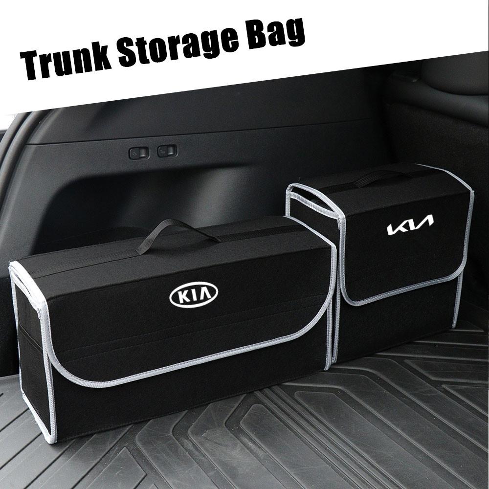 Car For Kia Rio Ceed Sportage Cerato Soul PicantoCar Trunk Storage Bag Felt Cloth Organizer Box Auto Accessories Accesspries