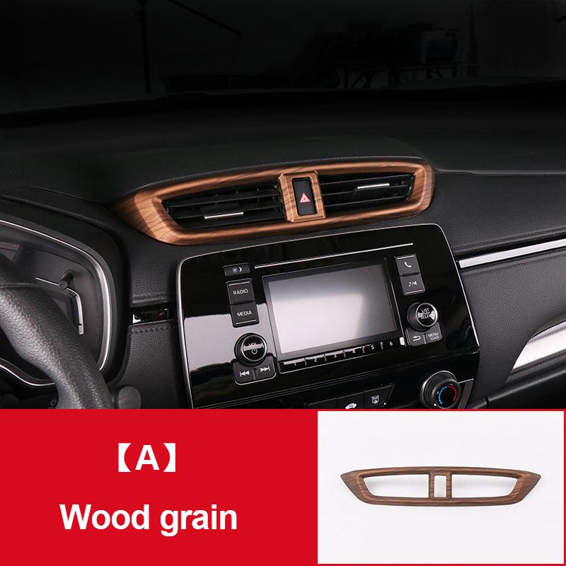 For Honda Crv CR-V 2017-   Car Center Control Air Condition Vent Outlet Frame Cover Trim Strip Sticker Accessories