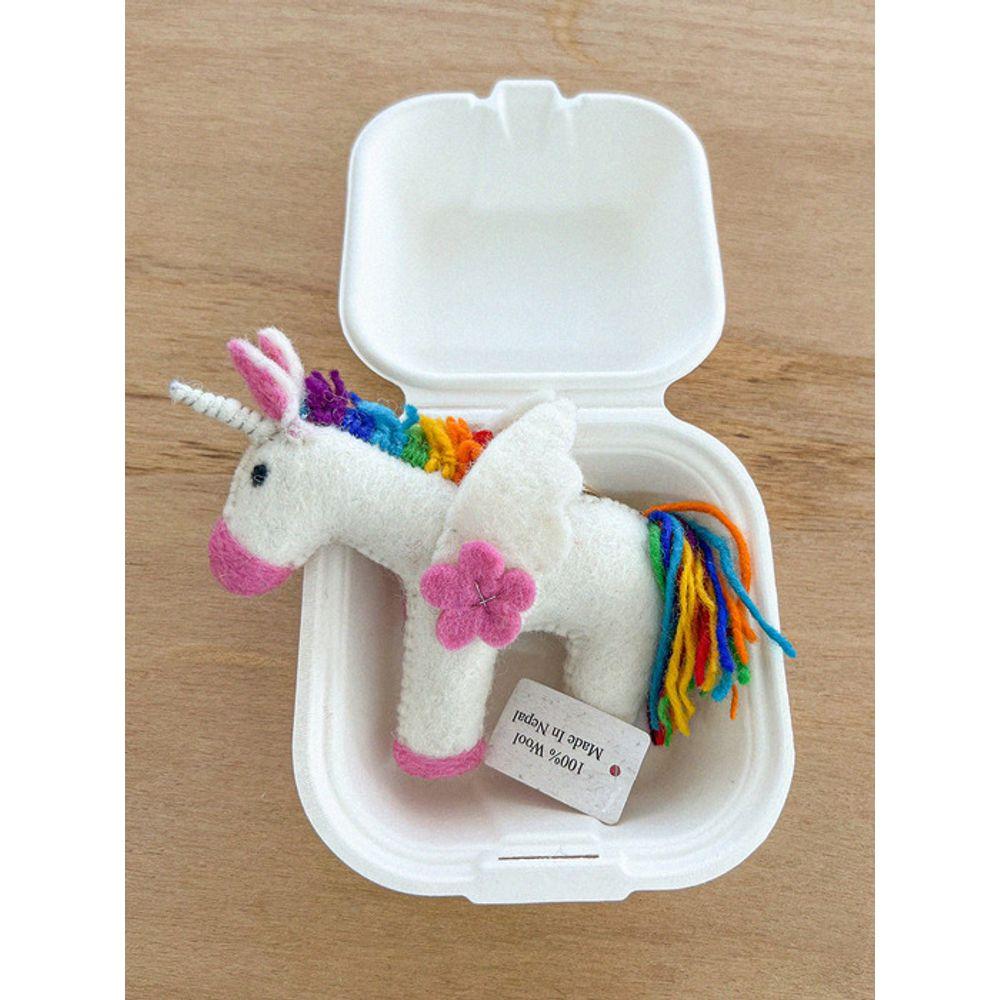 MGR Nepal Felt Unicorn Keyring (NEPAL WOOL UNICORN KEYRING)