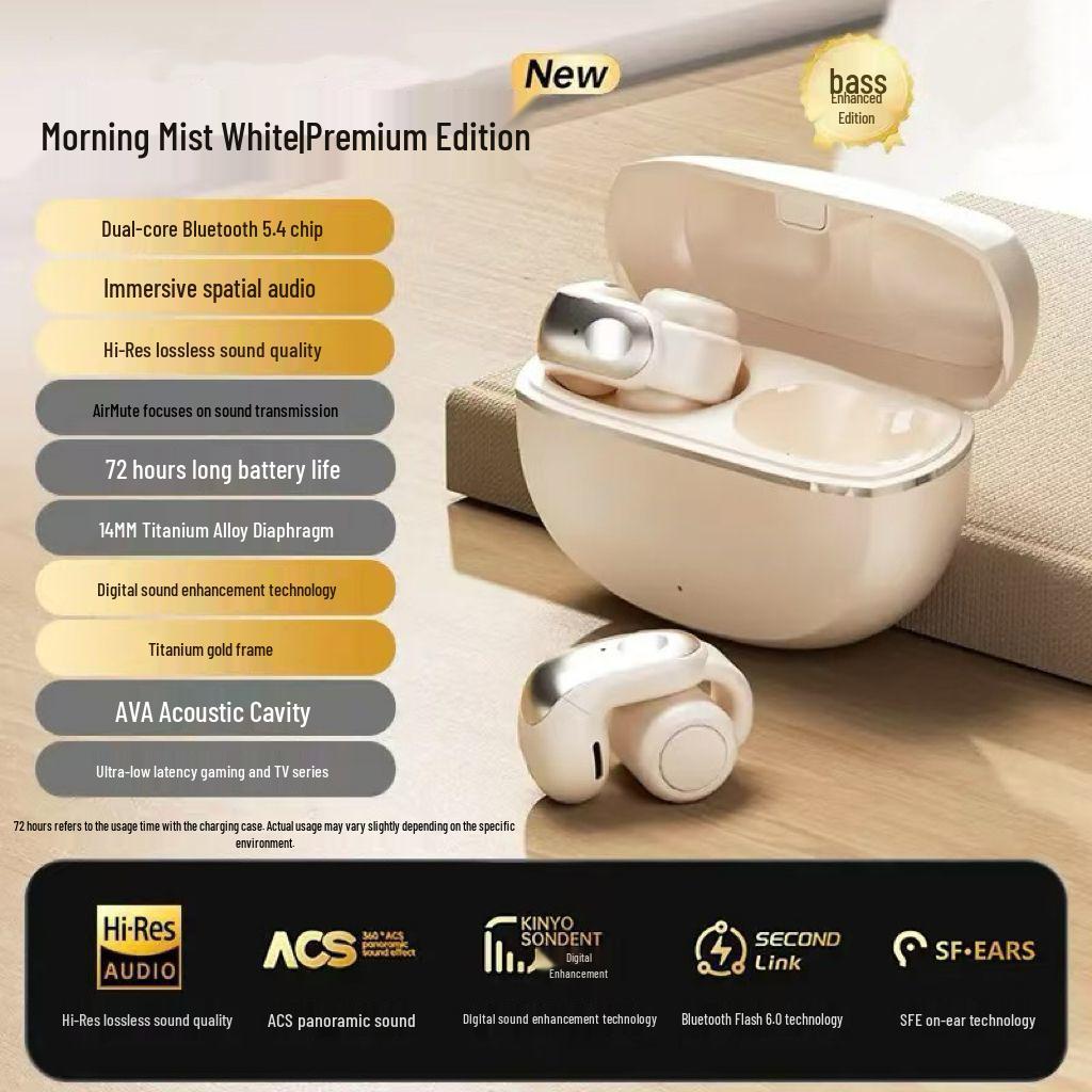 2025 GTS31 Wireless Ear Clip Sports Earphones – Non-In-Ear, Long Battery, High-Quality Sound Bluetooth.