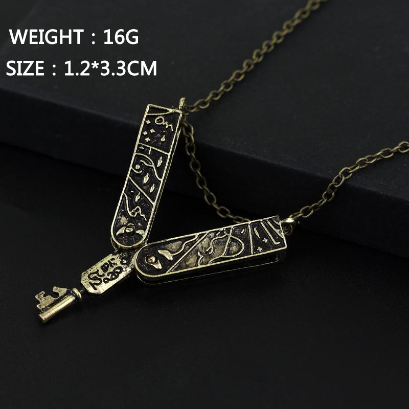 Fashion Grimm Box Key Can Open Necklace Bronze Alloy Pendant Necklace for Men Women Lolita Vintage Jewelry Accessories