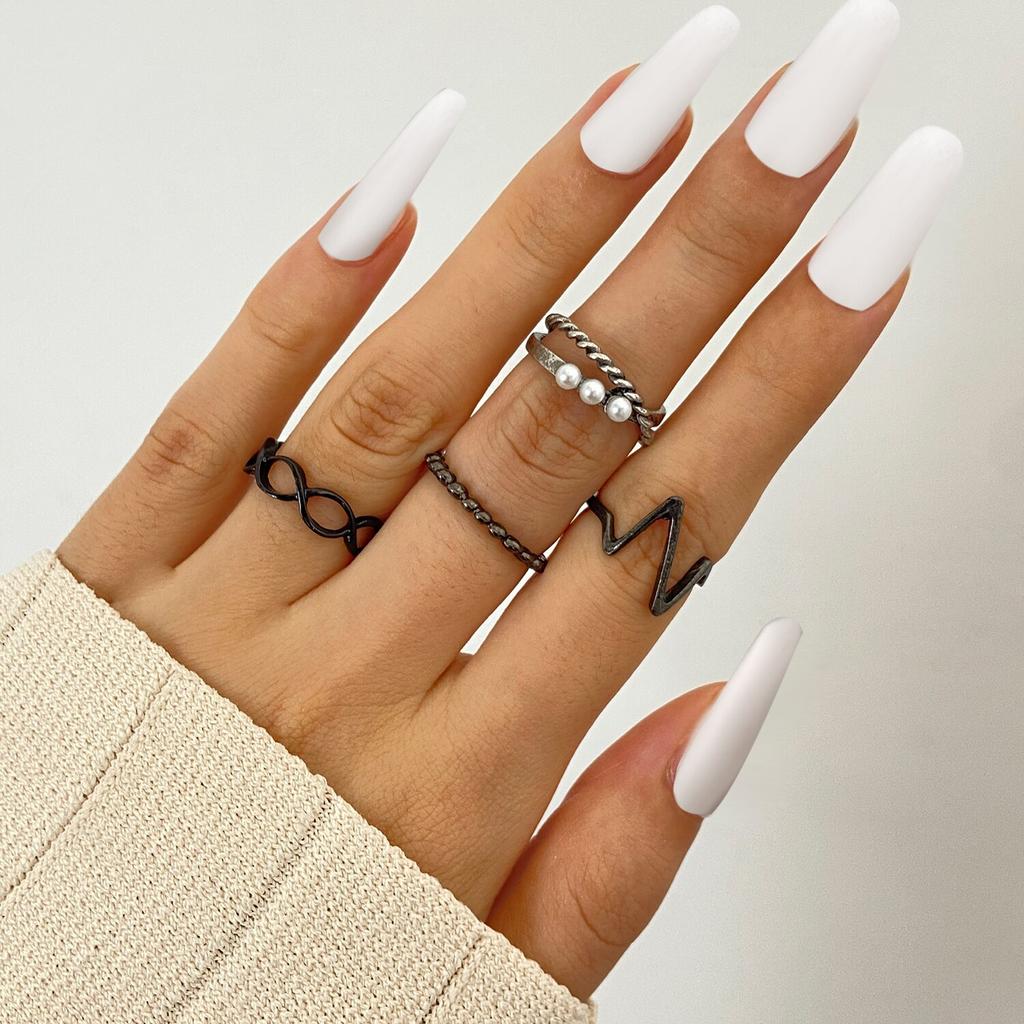 Vintage versilberter Engelsflügel-Ring für Damen, Gothic, Punk, Steampunk, Herz, Schmetterling, Totenkopf, Ring-Sets, Party-Schmuck