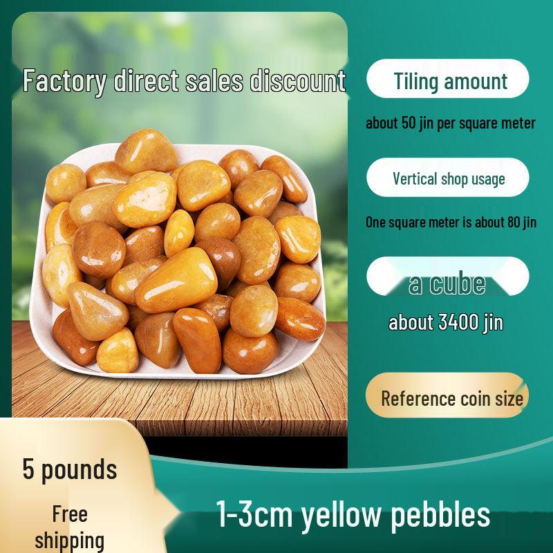 Courtyard Five-Color Pebble Paving: Natural Small Stones for Garden Landscaping