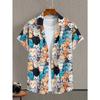 Unisex Fashion Men's Cute Cat Print Casual Daily Wear 3D Printing Short Sleeve Shirt Fashion Hawaiian Shirts For Men Harajuku