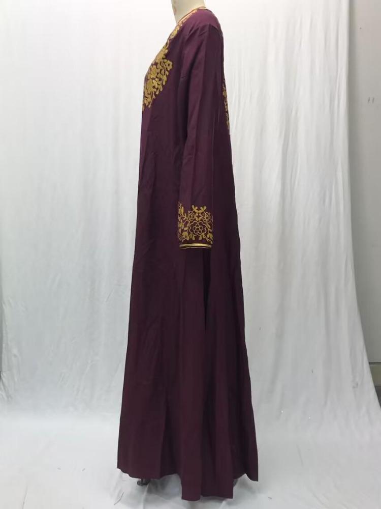 Spring Casual Ethnic Style Long Dress European American Inspired Print Middle Eastern