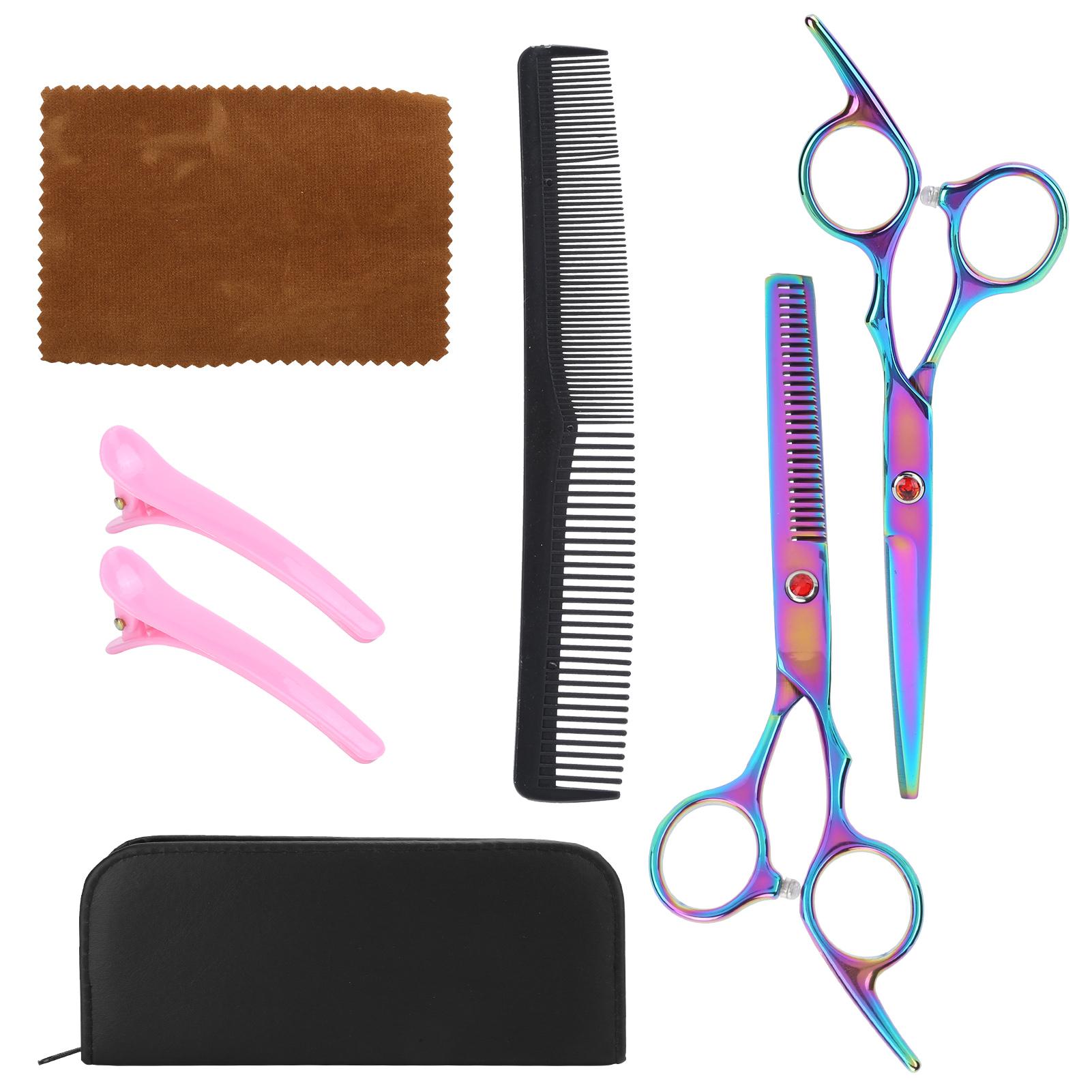 

Профессиональный набор парикмахерских инструментов для салонной стрижки, ножницы, расчески, зажимы, набор инструментов для укладки