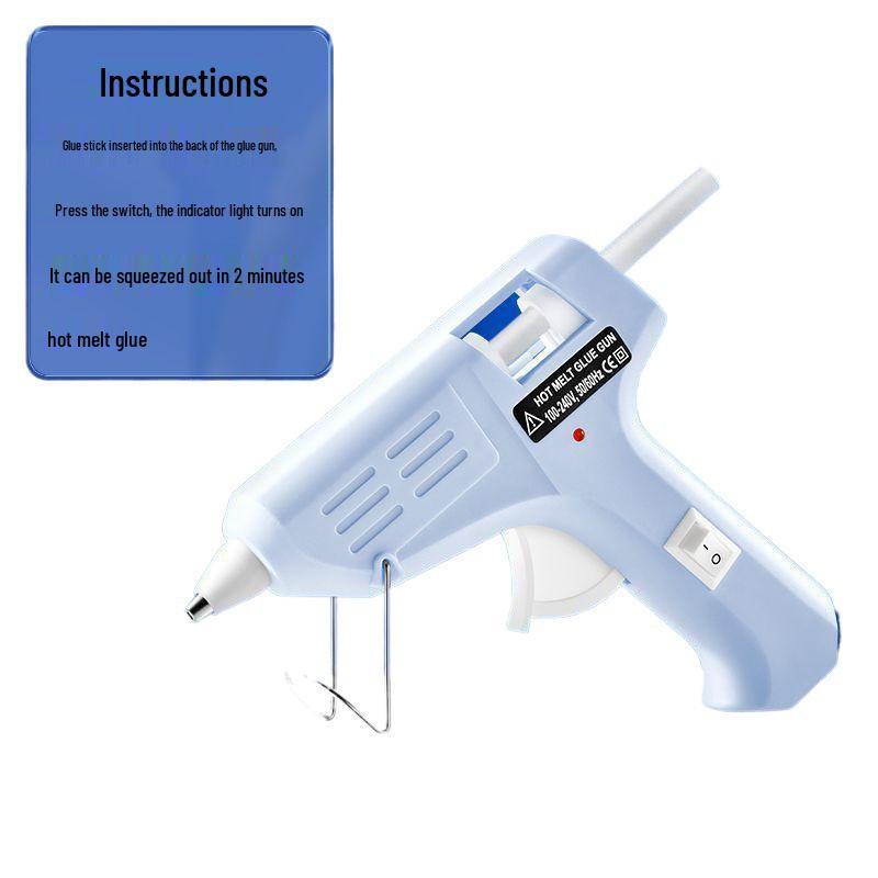 Macaron-Colored Anti-Scald Electric Glue Gun for Kids – 7mm High Viscosity DIY Tool