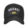 Unisex Baseball Cap Brunei EST Independence Day Wild Sun Shade Peaked Adjustable Outdoor Caps for Unisex Women