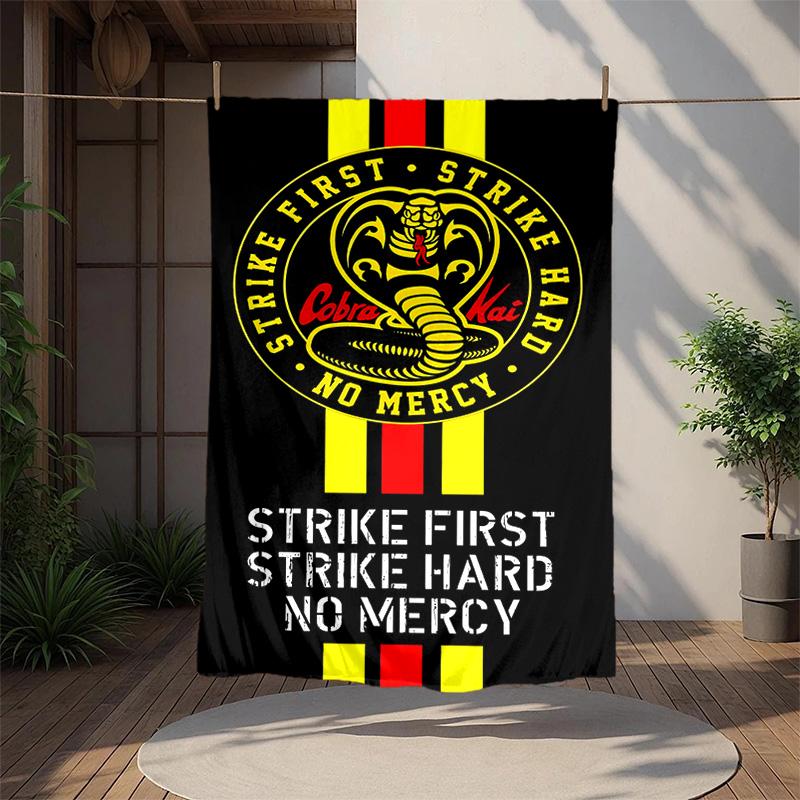 Cobra Kai Flannel Blanket Soft Warm All-Season Throw, Design for Camping, Car Travel, Hiking Sofa, Bed, Office Perfect Gift for Parties