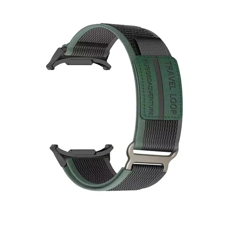 Nylon Travel Loop Strap for Samsung Galaxy Watch Ultra 47mm Men Sport Band for Galaxy 7 47mm Ultra NO Gaps Curved End Bracelet for galaxy watch ultra