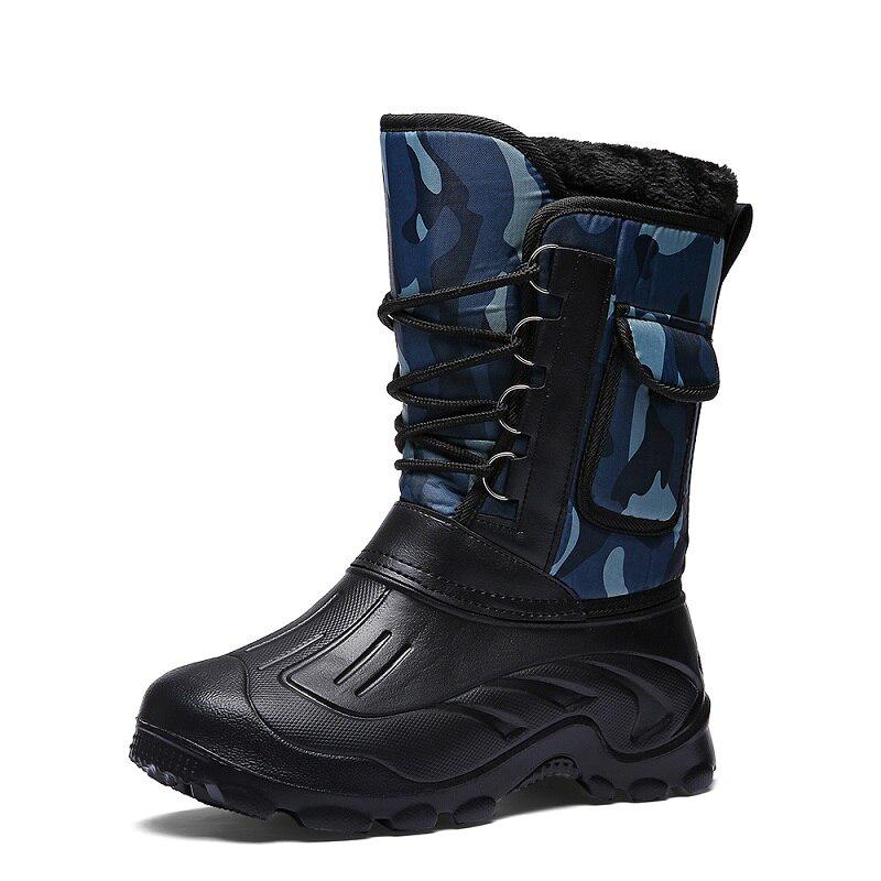 Casual Men Snow Boots Male Winter Outdoor Waterproof Light Winter Warm Short Plush Sneakers Men