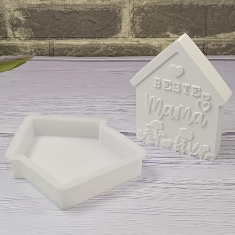 Muttertag Silikon Kerzenformen für Epoxidharz Handgemachte Kerze Silikon Seifenformen Hausform Silikon Kerzenform