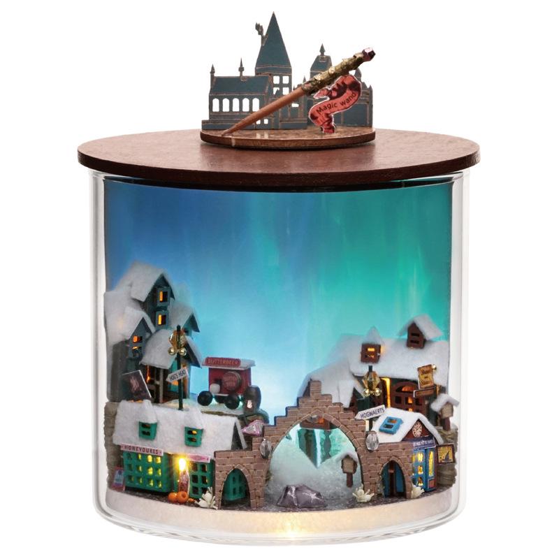 Zhiquwu Round Dream Bottle DIY Dollhouse 3D Puzzle Model - Handmade Creative Toy Gift