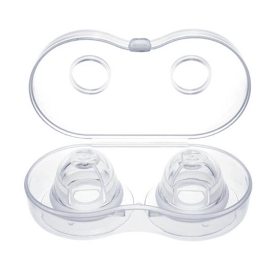 2Pcs Silicone Breastfeeding Nipple Shield Protector Cover with Carrying Case