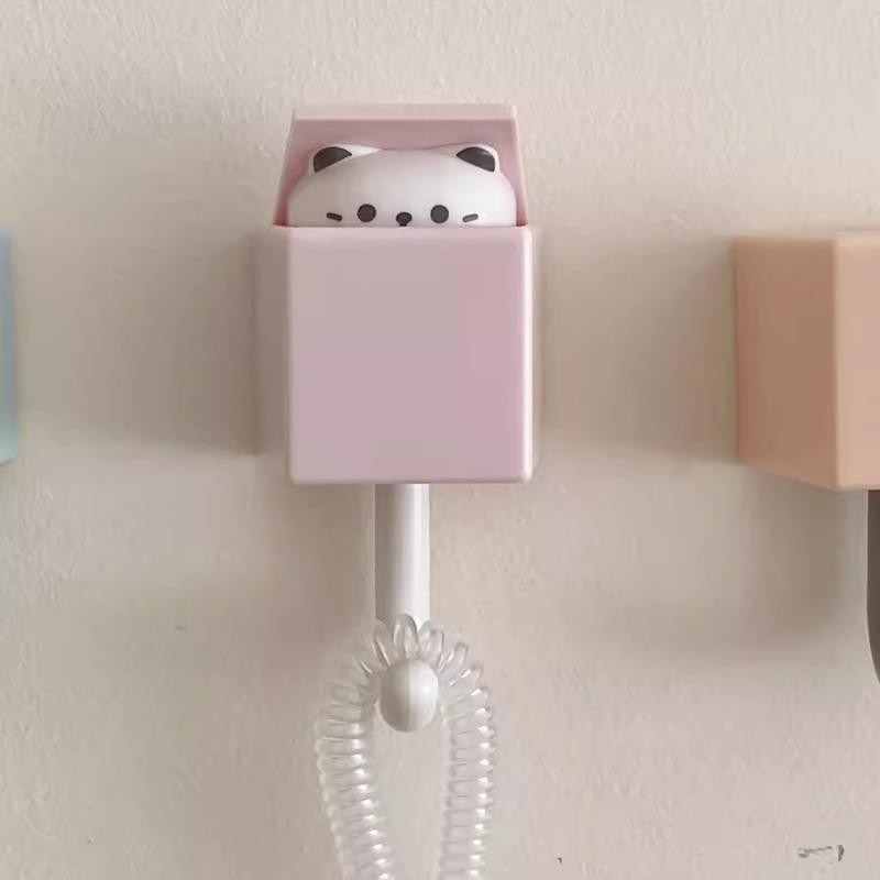 1Pc Cartoon Cute Cat Hook Powerful and Seamless Creative Hook High Value Bedroom Hall Telescopic Hook