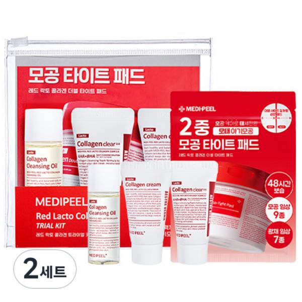 

Mediphil Red Lacto Collagen Trial Kit Cleansing Oil + Clear Products + Toner Pad 5P + Cream + Zipper Bag Set, 2 sets, Korean cosmetics set