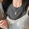 Zircon Silver Fireworks Pendant Necklace Light Luxury High Sense Fashion Collarbone Chain Versatile Niche Design Exquisite Necklace