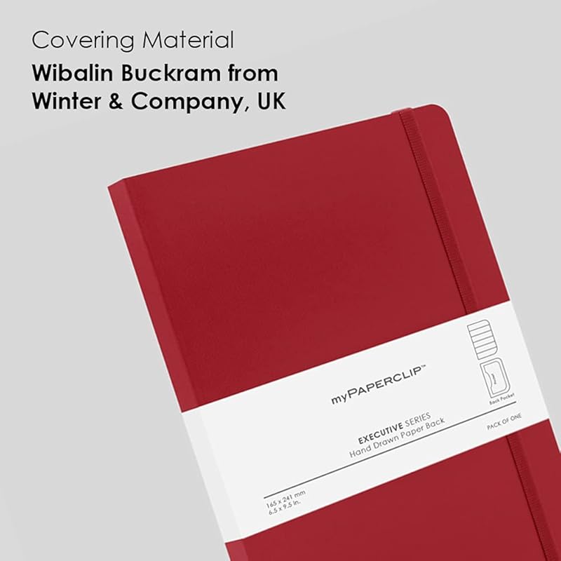 myPAPERCLIP Executive Series Notebook, A5 (148x 210mm, 5.83 x 8.27 in.) Ruled, ESX192A5-R Red 5 красный