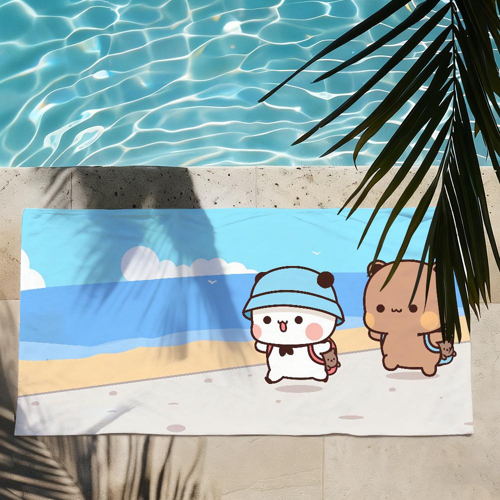

Cute Bubu Dudu Towel Shower Sauna Travel Spa Quick Dry Gym Accessories Soft Beach Towel W40*H60(CM)