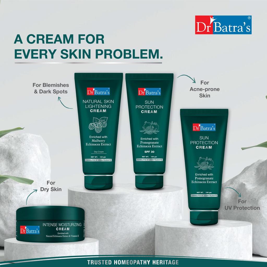 Dr Batra's Sun Protection Cream SPF 30 Sunscreen 100 Gm Pack of 1 For Clear Radiant Skin Protection