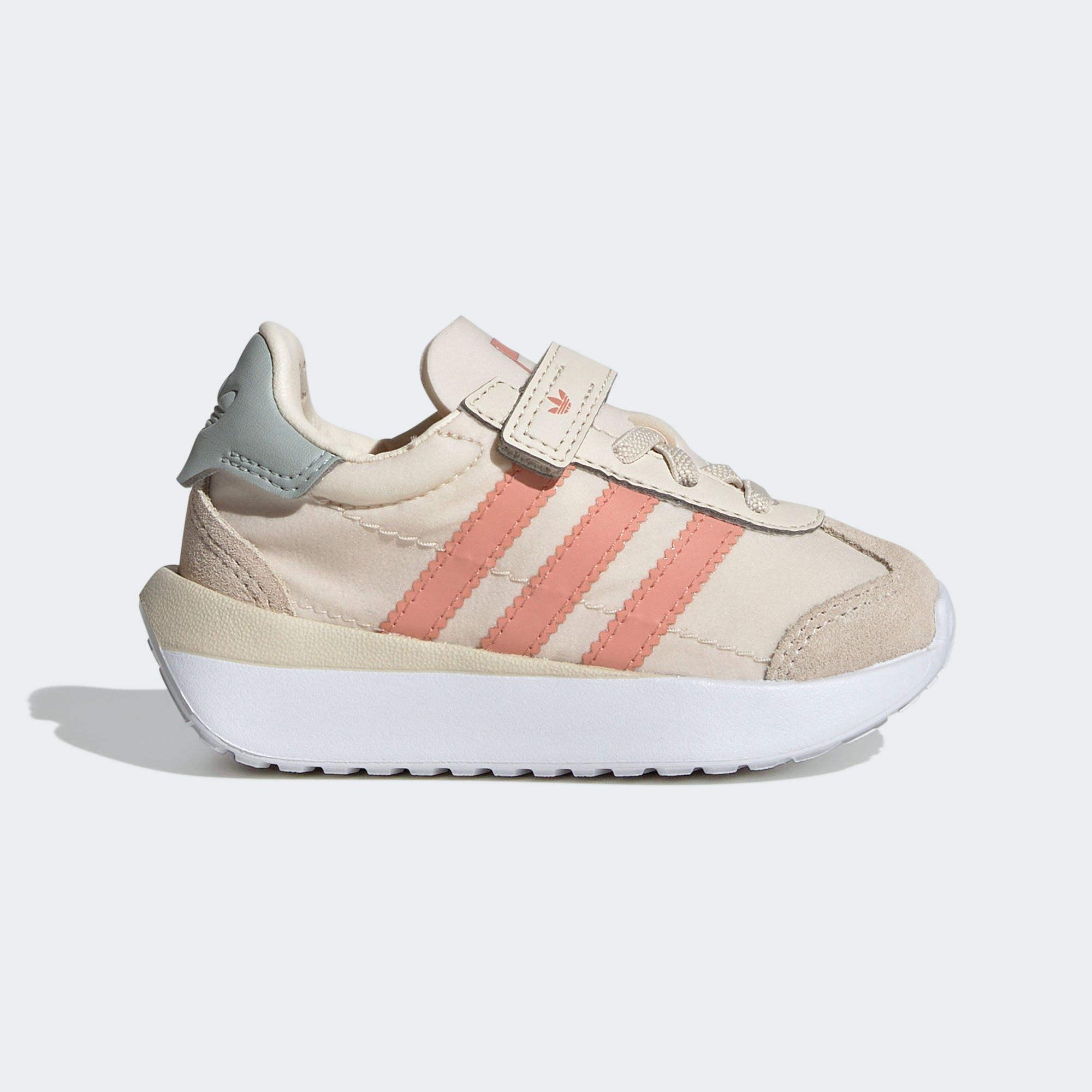 

Adidas Originals Country Xlg Synthetic Leather Non-Slip Shock Absorbing Low-Top Walking Shoes Baby Shoes Beige Red IF6151 25