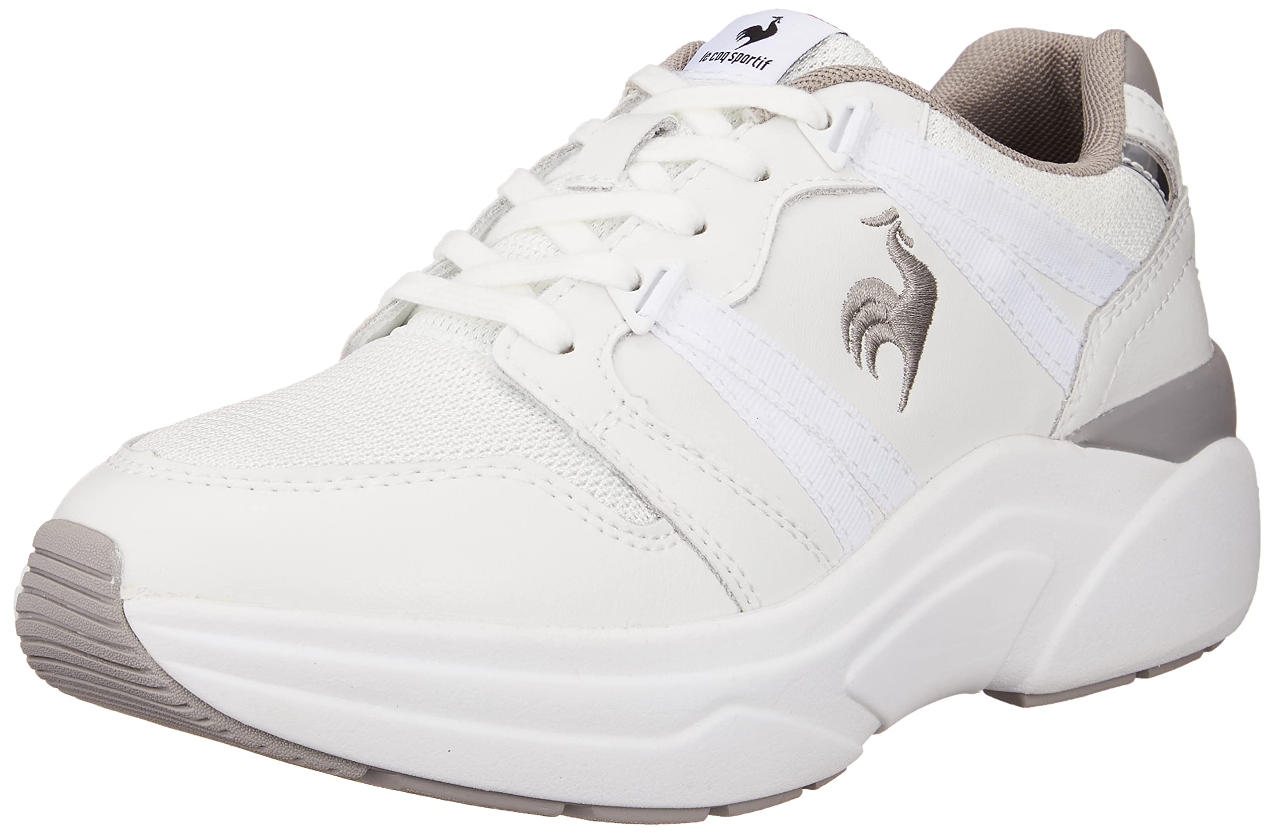 

Coq Boulogne Thick 3E cm [Le Sportif] Sneakers, Sole, Chunky, Running, Equivalent, Lightweight, Deodorizing, Women s, White, 22.5