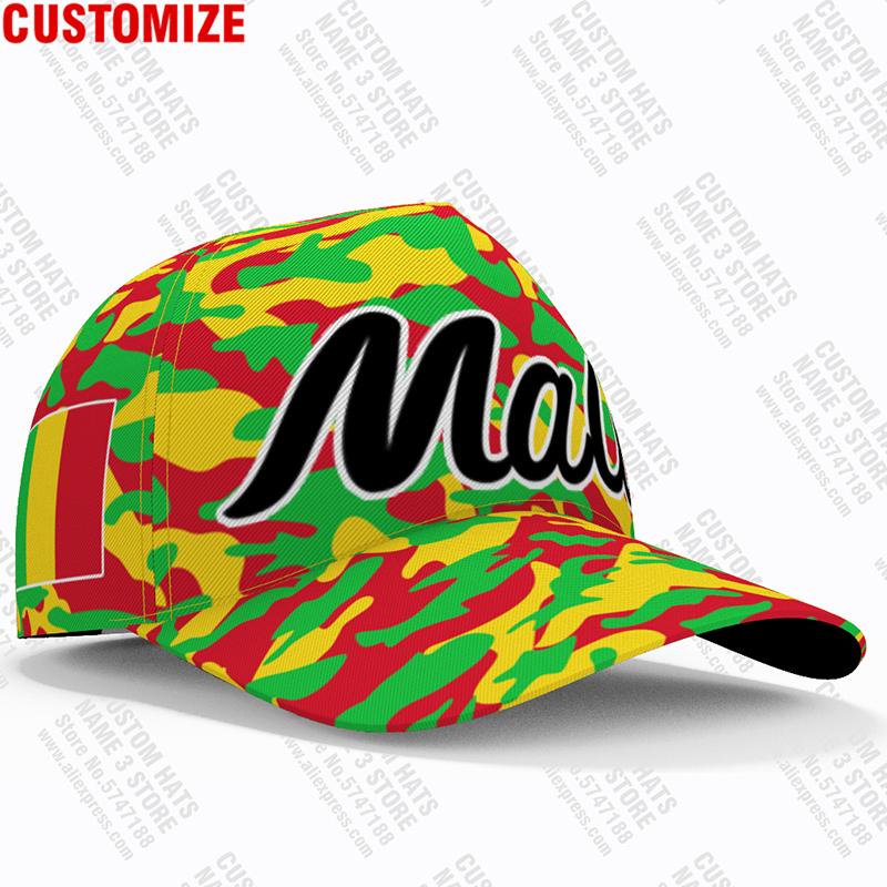 Mali Baseball Cap Free Custom Made Name Team Logo Ml Hats Mli Country Fishing Travel French Malian Nation Republic Flag Headgear