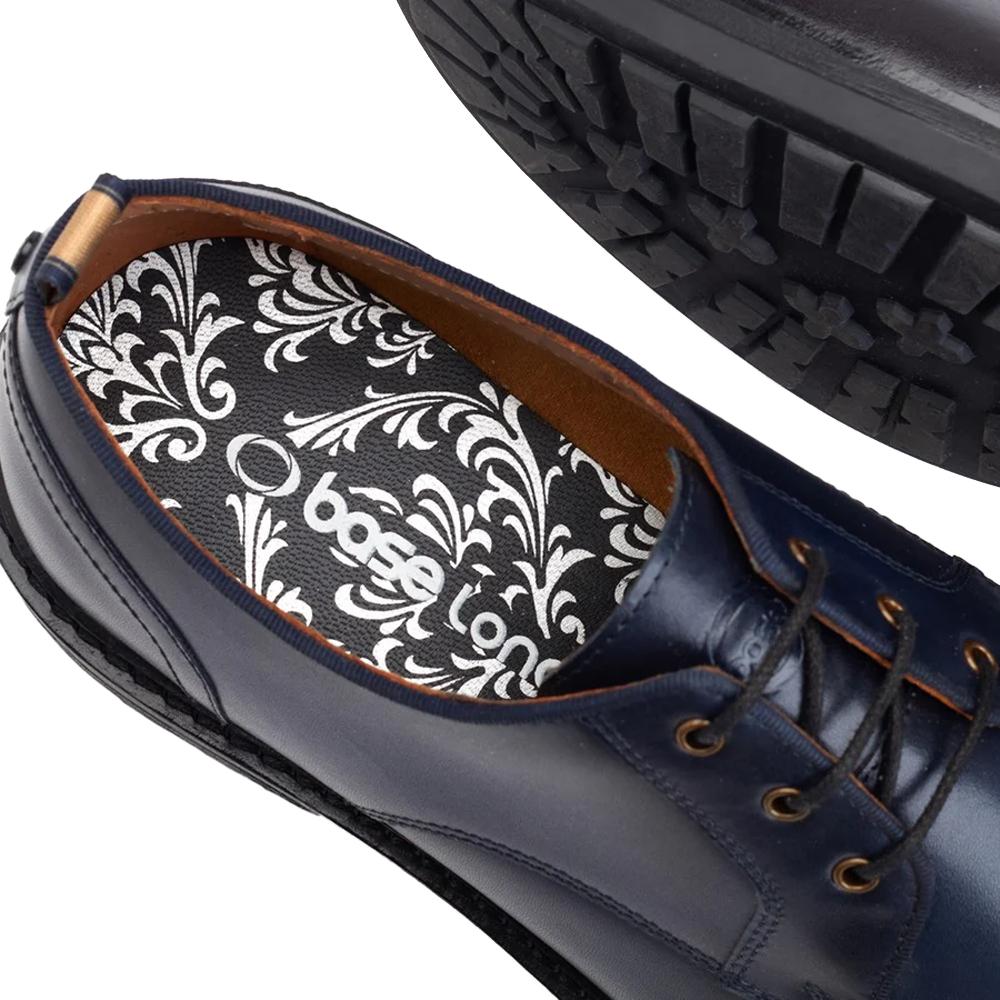 BASE LONDON Mens Dime Leather Derby Shoes