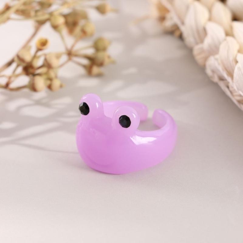 2023 Cartoon Simple Frog Rings Women Fashion Sweet Five Color Fashion Open Rings Wedding Finger Accessories Jewelry