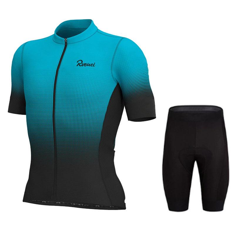

Rvouei Team Cycling Jersey Set Summer Bicycle Suit Quick Drying Bib Shorts Clothes Mtb Maillot Ropa Ciclismo Mountain Bike Wear 5XL