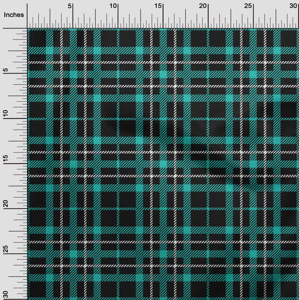 oneOone Cotton Flex Lime Green Fabric Tartan Fabric For Sewing Printed Craft Fabric By The Yard 40 Inch