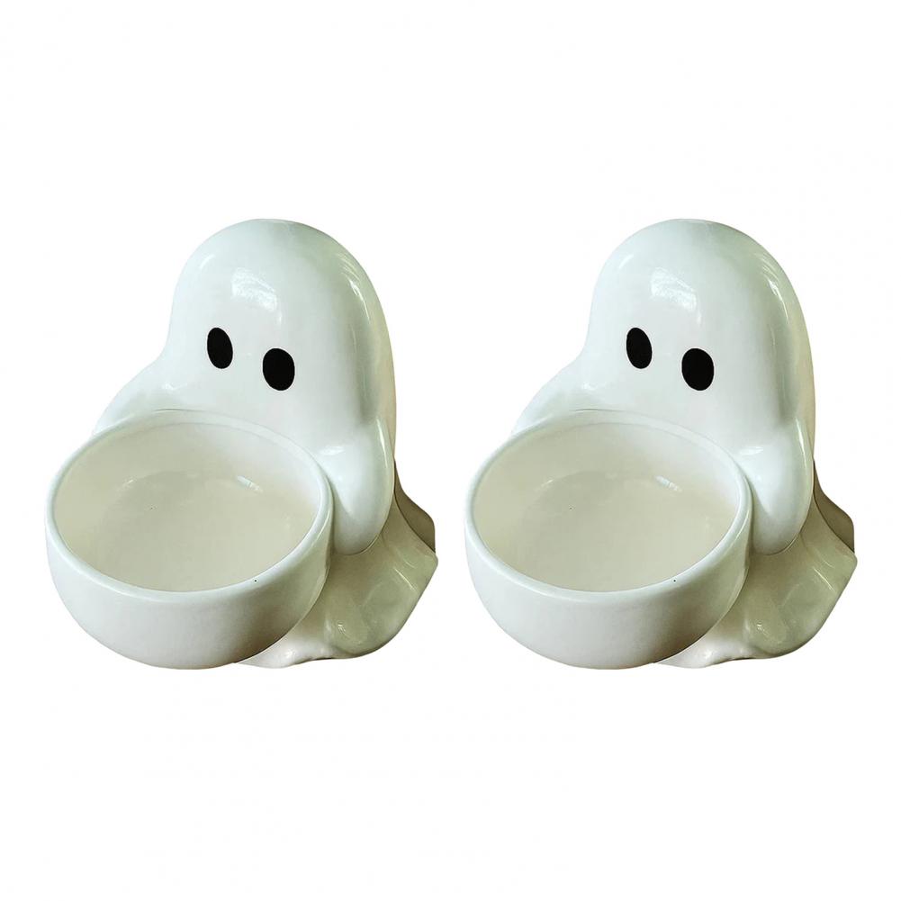 Halloween Decor Spooky Halloween Ghost Candle Holders for Home Table Decor Small Ghost Tea Light Holder Cute Resin for Scented