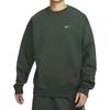 Nike Felpa casual a maniche lunghe da uomo a tinta unita con scollo rotondo ampia Verde DX1362-323