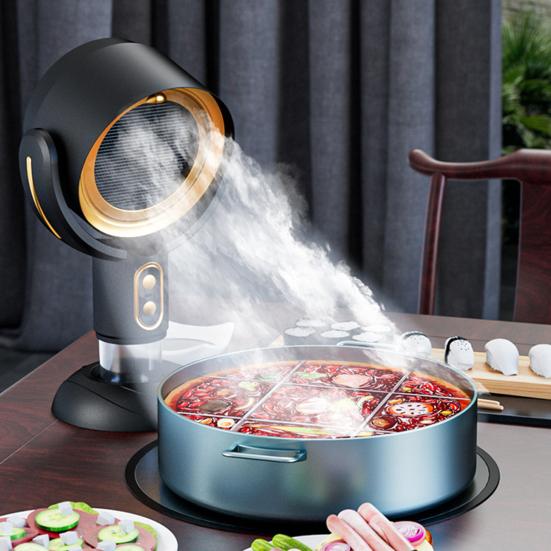 Masaüstü Davlumbaz USB Güç Kaynaklı Negatif İyon Mini Taşınabilir Egzoz Fanı 5v 8w İki Hızlı Ayarlı Duman Aspiratörü Daire Mutfak Masa Üstü Kullanımı İçin