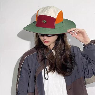 Mountain Color Matching Bucket Hat Outdoor Quick-drying Sun Hat Sun Protection Hiking Camping Basin Hat