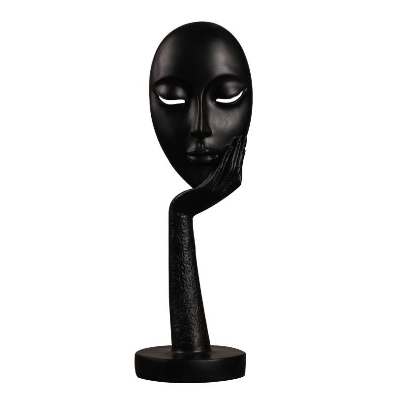 1Pc Modern House Decor Home Decoration Maison Accessories Thinker Mask Miniature Figurines for Living Room Office Corridor