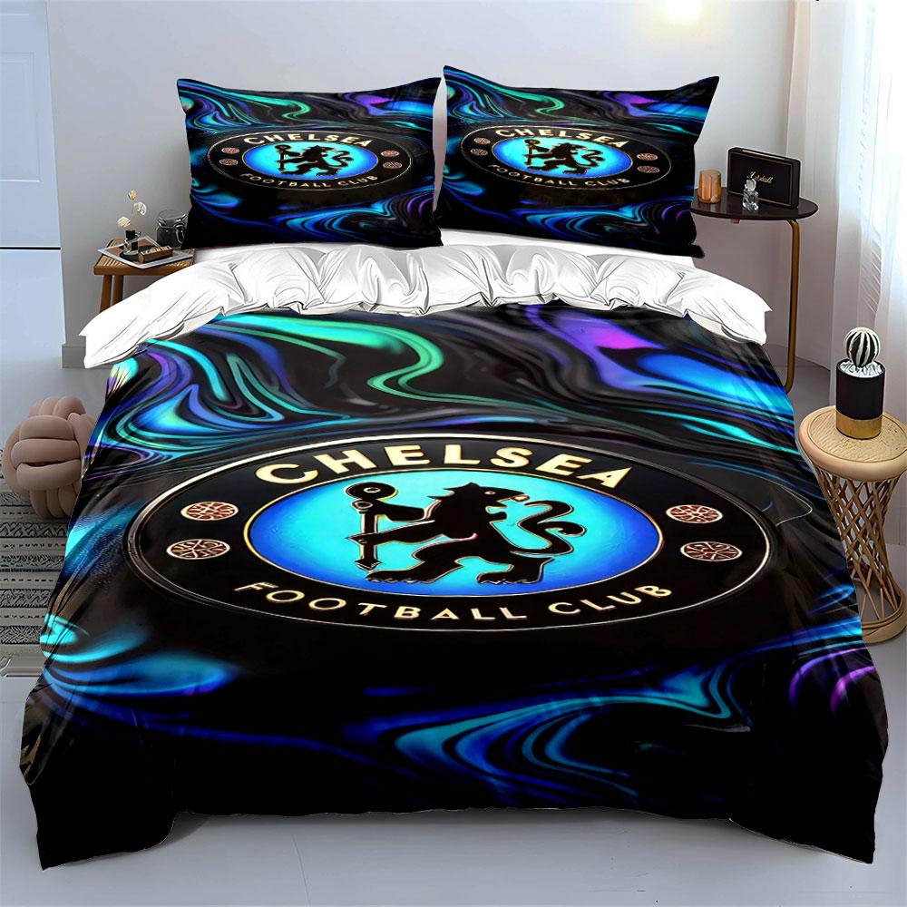 Logo Chelsea se spirálami. Sady povlečení Sady povlaků na přikrývku Povlaky na přikrývku Povlaky na polštář(1 * Povlak na peřinu 2 * Povlaky na polštář, bez náplně do peřiny)