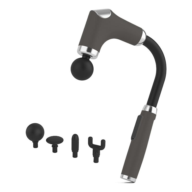 Fascia Gun With Extended Handle And Elbow For Self-assist Massage Of The Upper Lower Back Muscle Relaxation Massage Done Tool