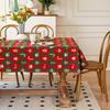 Retro Polyester Cotton Color Woven Jacquard Christmas Tablecloth Rectangular Coffee Table Tablecloth Dining Table Cloth