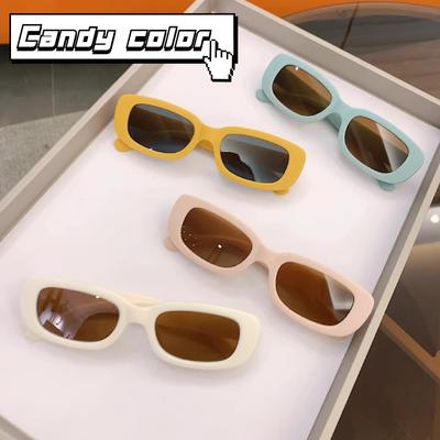 Occhiali da Sole di Tendenza con Montatura Quadrata Personalizzata per Bambini   Occhiali da Sole da Donna alla Moda con Montatura Piccola da Sfilata Styling Baby Inchiostro