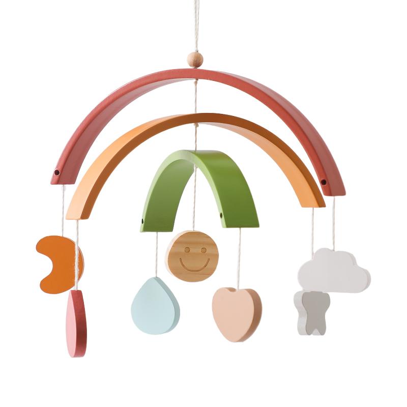 Mobile per culla con campanelli musicali, sonagli, giocattoli in feltro morbido, animali dei cartoni animati, per neonati, Mobili per asilo, Animali del bosco, Giocattoli per culla
