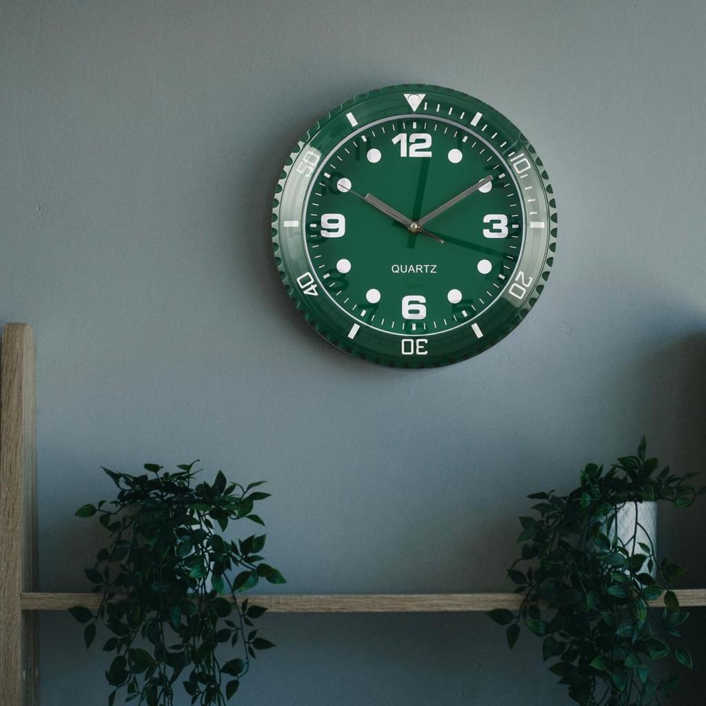 Wristwatch Style Wall Clock Khaki Green