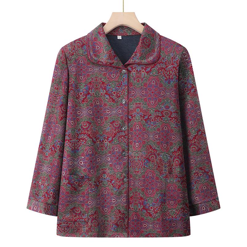 

Elderly Women s Lightweight Spring/Autumn Cardigan for 70-80-Year-Olds 4XL for 130-144 jin