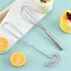 2PC Handle Whisk Stainless Steel Kitchen Mixer Wire Egg Beater Tool