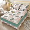 Home Textile Bedding Set Four Seasons Active Printing Double Multi-specification Multi-size Brushed Multi-color Bed Skirt