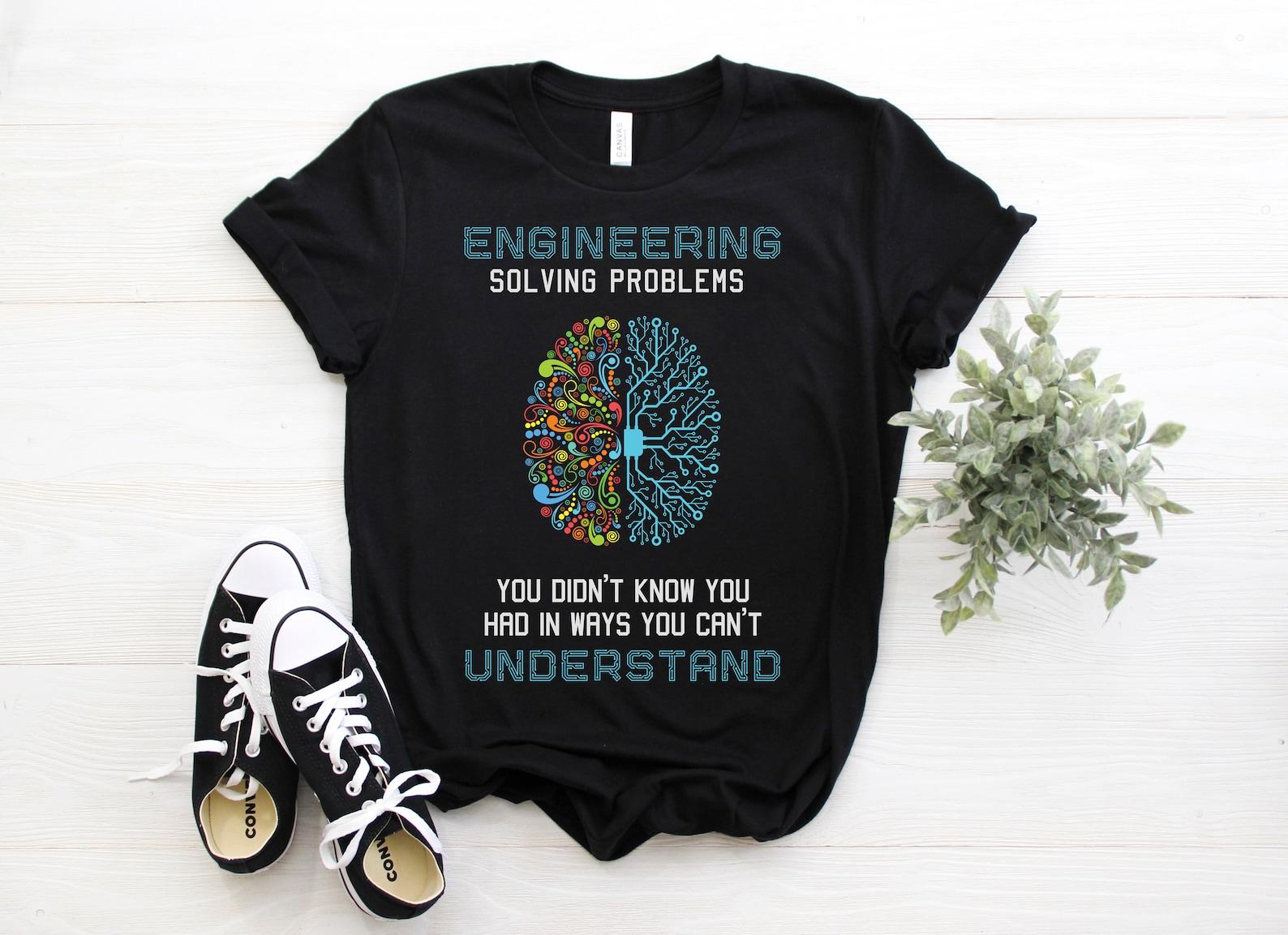 Engineering Solving Problems Funny Engineer Nerds Engineers Gifts T-Shirt, Airplanes Planes, School Technology Geek, Computer Electrical 130
