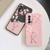 For Realme GT Master Edition Case Letter Soft TPU Cover Beautiful Flower Initial Alphabet Funda For Realme Q3 Pro Carnival Shell