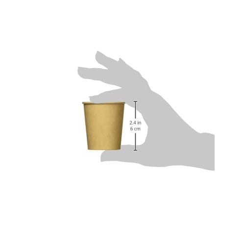 Artnap Unbleached Paper Cups, 90ml, 3 oz, 100 count, Brown