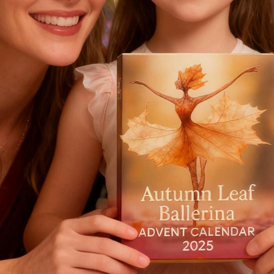 Listová baletka Adventní kalendář 2025 Odpočítávací kalendář do Vánoc 24denní odpočítávání Podzimní listová baletka Dekorace